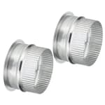 4 Inch Duct Collar, 2 Pcs Duct Connector Flange Galvanized Iron Tight Vent Air Duct Fitting for Heating Cooling HVAC Ventilation Home Office