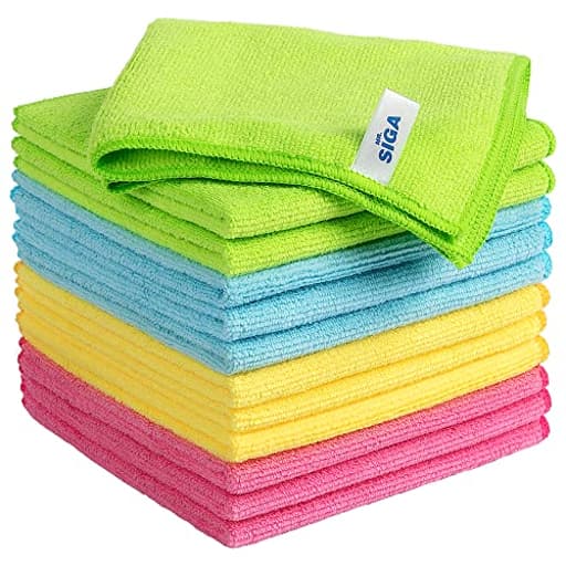 Microfiber Cleaning Cloth,Pack of 12,Size:12.6" x 12.6"