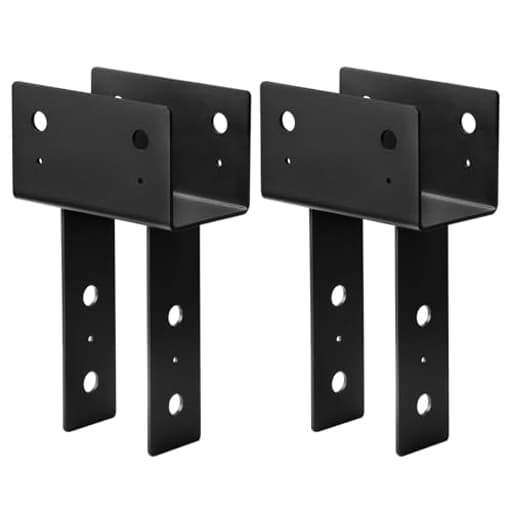 2 PCS Column Caps for 4x6 Beam, 4x10 Post, Heavy Duty Weld Steel Post to Beam Connector Pergola Bracket, 8 Gauge