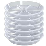 Plant Saucer 4 6 8 10 12 inch, 6 Packs Clear Planter Saucers Pot Trays, Durable Round Plastic Flower Plant Water Drip Tray for Pots, Plant Dish Plate to Catch Water for Indoor & Outdoor