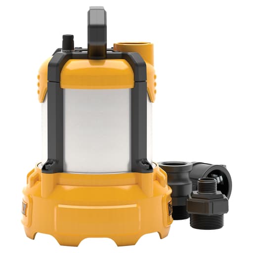 3/4 HP Aluminum Submersible Utility Pump with Industrial Hose Kit & Quick Connect Cam-Lock Fittings