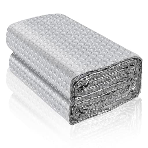 Reflective Foil Insulation, Double Reflective Bubble Insulation Sheet, Aluminum Foil Bubble Shield, Radiant Barrier Roll for RV Windows Weatherproofing