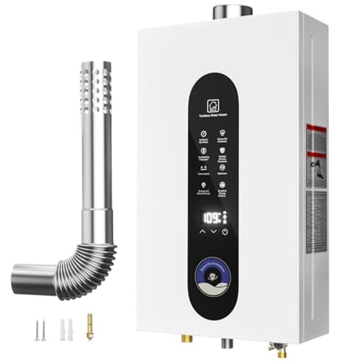Tankless Water Heater Propane Gas, 14L Instant Hot Water Heater with Fahrenheit Digital Display, Indoor Installation Up to 3.7GPM, 95540BTU
