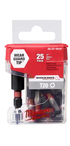 Shockwave Impact Torx T20 Power Bits (25 pack) with Bit Holder