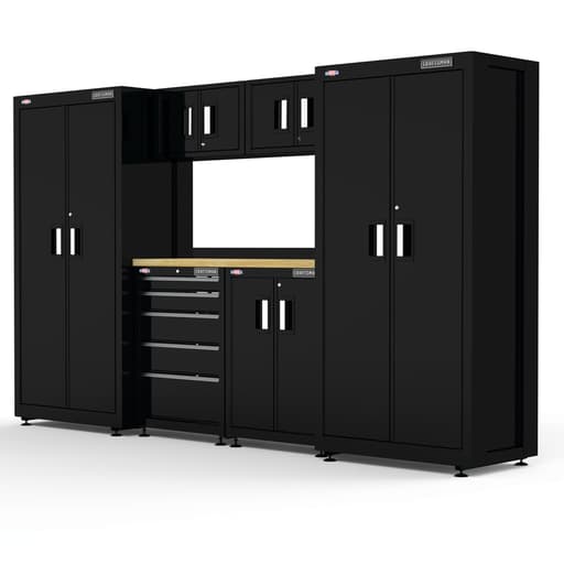 126 in-Wide Welded Metal Storage Suite With Cabinet and Drawer Storage