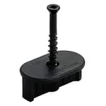 Universal Hidden Deck Fastener Clips for Grooved Edges of Composite Decking Boards to Joists, 1/4" Gap Spacing, with Square Driver Bit