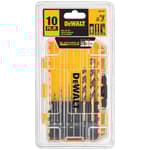 Black and Gold Twist Drill Bit Set (10-Piece)