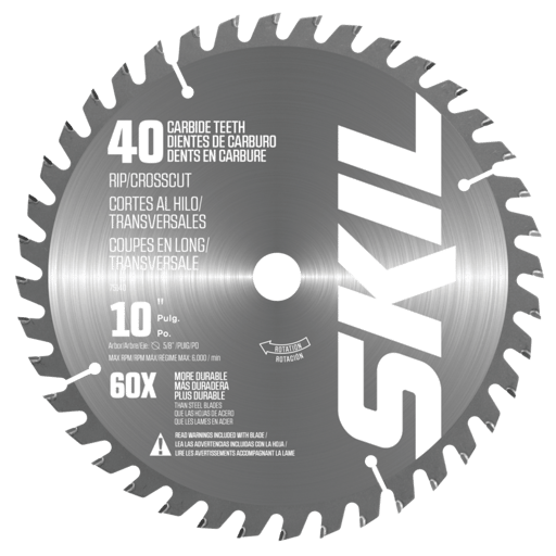 10 In. 40-Tooth Carbide Tipped Circular Saw Blade (10-Pack)