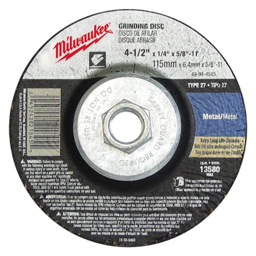 9" X 1/4" X 5/8-11" Grinding Wheel (Type 27)