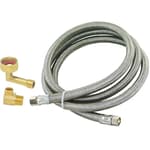 12 Ft. Dishwasher Installation Kit, Braided Stainless Steel Supply Line with 3/8 Inch Compression Ends, 41058