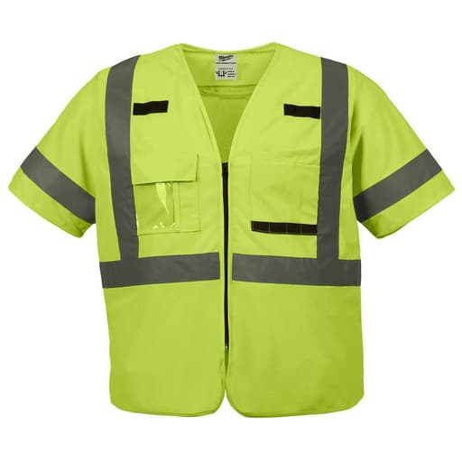 Class 3 High Visibility Yellow Safety Vest - 4XL/5XL