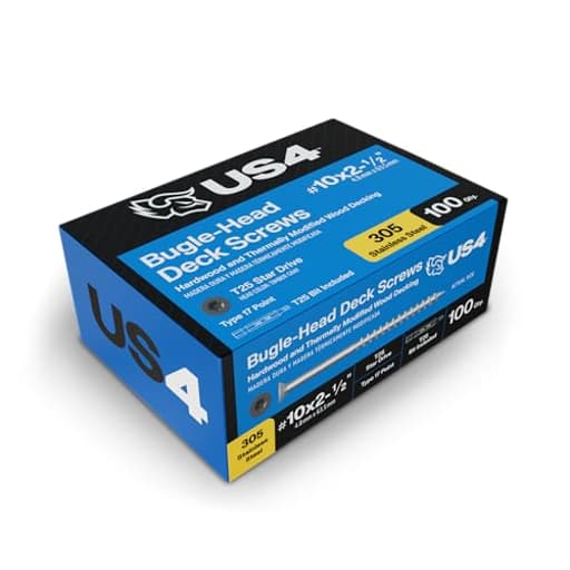 - #10 x 2-1/2" Gray Stainless Steel Bugle Head Screws | T25 Star Drive | Self-Drilling Screws for Framing, Subflooring & Decking | 305 SS