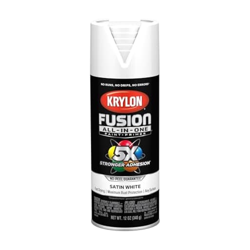 Fusion All-In-One Adhesive Spray Paint for Indoor/Outdoor Use, 12 oz, White