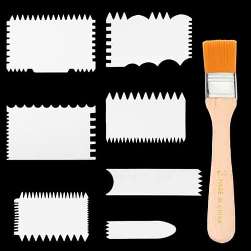 8pcs Acrylic Swipe Painting Tools Paint Scraper Plastic Paint Swipe Accessories Acrylic Pouring Tools for Acrylics Painting Technique