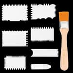 8pcs Acrylic Swipe Painting Tools Paint Scraper Plastic Paint Swipe Accessories Acrylic Pouring Tools for Acrylics Painting Technique