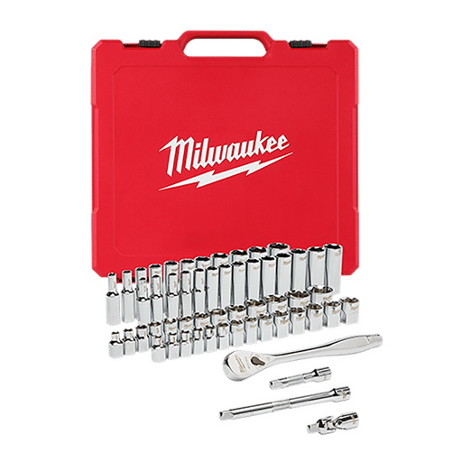 3/8" Drive 56pc Ratchet & Socket Set - SAE & Metric
