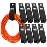 8 Pack Heavy Duty Large 13-inch Extension Cord Storage Extendable Cable Ties Strap Loop Hanger Organizer for Cable, Hose, Power Cord, and Rope