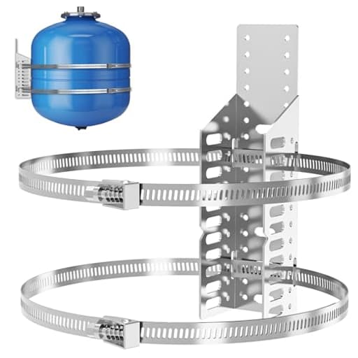 Expansion Tank Mounting Bracket for Hot Water Heater,Thermal Expansion Tank Holder with 2 Earthquake Straps,Support 5-Gallon Hot Water Tanks up to 13 inches in Diameter-1 Set