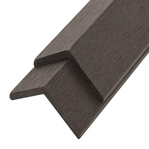 5X Decking Angle Trims Hardware Aluminum Building Materials Flooring Carpet L Profile Deck Edge Decking Corner Trim WPC Dark Brown