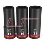 SHOCKWAVE Impact Duty 1/2" Drive Metric Deep 6 Point Socket Set