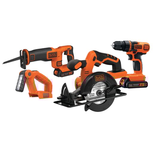 20V MAX Lithium Ion 4-tool combo kit (drill/driver, circular saw, reciprocating saw, work light)