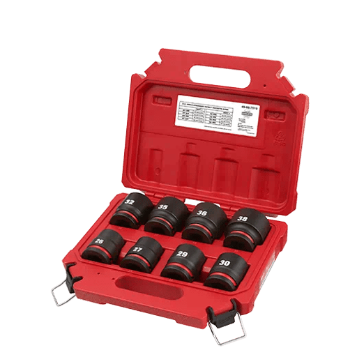 8 Piece Shockwave Impact Duty 3/4" Drive Metric Standard 6 Point Socket Set