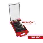 38PC Metric Tap & Die PACKOUT Set w/ Hex-LOK 2-in-1 Handle