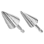 High-speed steel turbo step drill bit set