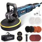 Buffer Polisher, 6 Inch/7 Inch 1600W Rotary Car Buffer Polisher Waxer, 7 Variable Speed 1000-3500 RPM, Detachable Handle for Car, Boat Sanding, Polishing, Waxing