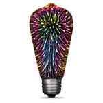 Infinity 3D Fireworks LED Light Bulb, ST19 LED Bulb, ST19/PRISM/LED,1 Count (Pack of 1), Multicolor