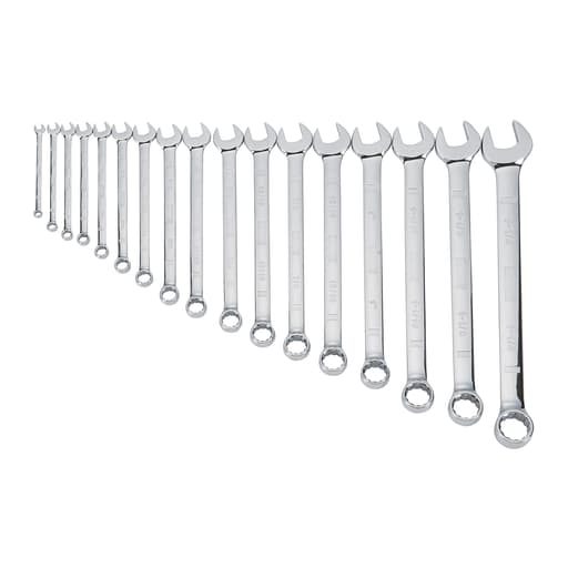 17 Piece Full Polish Combination Wrench Set