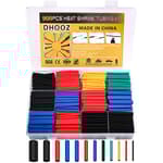 900 Pcs Wire Heat Shrink Tubing Kit, Industrial Heat-Shrink Tubing for Wires, 2:1 Marine Grade Heat Shrink Wrap, Premium Large Electrical Waterproof Heat Shrink Tape,12 Sizes 6Colored Assorted, DHOOZ