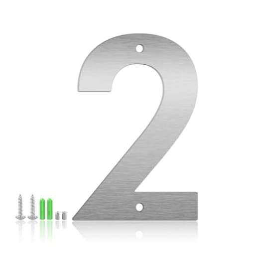 3" 4" 5" 6" 8" 10" Floating House Numbers and Metal Letters for Outdoor Signs, Modern 304 Stainless Steel Silver Address Numbers for Home, Apartment, and Garden Decor