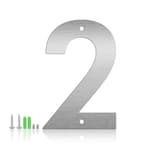 3" 4" 5" 6" 8" 10" Floating House Numbers and Metal Letters for Outdoor Signs, Modern 304 Stainless Steel Silver Address Numbers for Home, Apartment, and Garden Decor