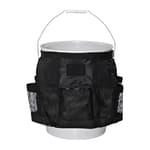 5 Gallon Bucket Tool Organizer Bag, Multi-Purpose Car Bucket Wash Tool with Mesh Storage Pockets, Universal Vehicle Cleaning Supplies Accessories for Home, Gardening, Fishing