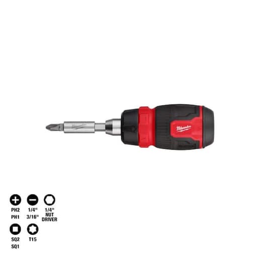 8-in-1 Ratcheting Compact Multi-Bit Screwdriver