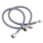 Faucet Supply Lines, 12" Length Bathroom Kitchen Faucet Connector Braided Nylon Water Supply Line 3/8" Comp x 1/2" Comp 2Pcs