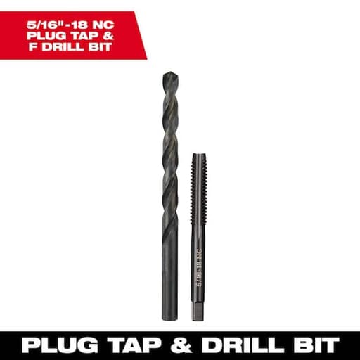 Straight Flute Plug Tap & F Drill Bit