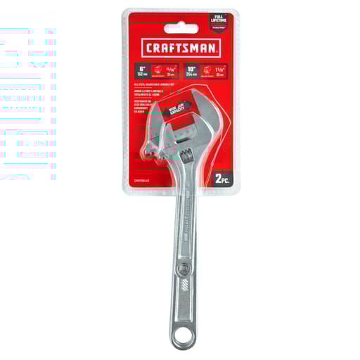 6" & 10" Adjustable Wrench Set