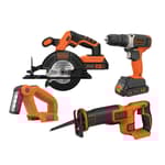 4 Kit Drill, Circular Saw, Reciprocating Saw and Work Light