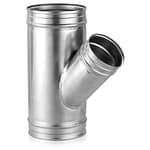 6 x 6 x 4 Inch 3 Way Duct Splitter, 45°Metal Hose Connector 6 Inch Duct Connector, Y-Shaped Ducting Adapter for HVAC, Dryer Vent, Exhaust Fan, Ventilation Systems in Kitchen & Bathroom