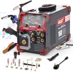 MIG Welding Machine,160A 5 in 1 Plasma Cutter Welder Combo HF TIG/Gas MIG/Flux MIG/Stick Welding,110/220V Dual Voltage, Multi-Process Welder MIG88-160M