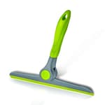10" Heavy Duty Green, Grey Window Cleaning Squeegee, Handheld Squeegee for Glass Doors, Windows, Car Windshields & More