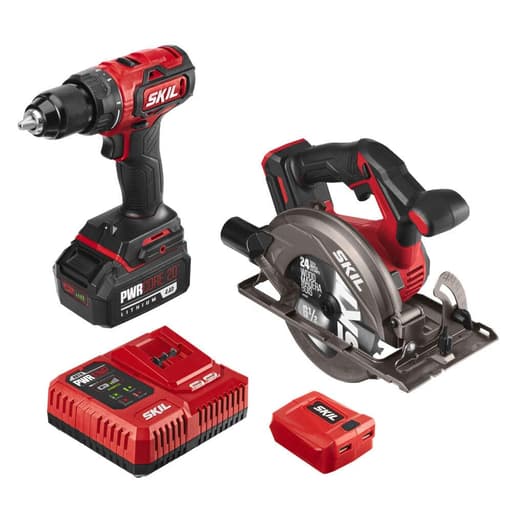 PWR Core 20 Brushless 20V Drill Driver & Circular Saw Kit