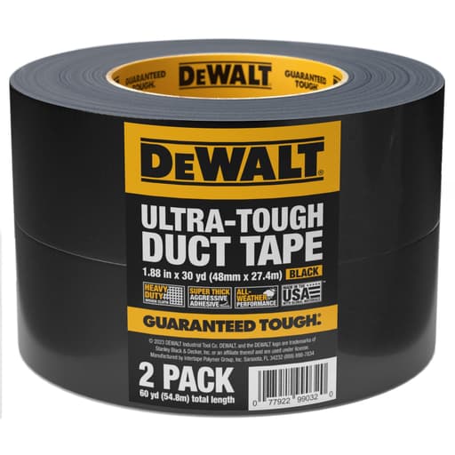 Ultra-Tough Black Duct Tape, 2-pack, 1.88 in x 30 yd
