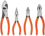 Plier Set, 4-Piece (8 in., 7 in., two 6 in., with comfort grip)