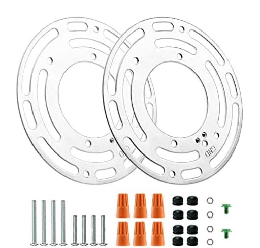 2 Pack Universal Light Fixture Mounting Bracket, 4 Inches Diameter Steel Round Universal Light Crossbar with Screws and Nuts, Mounting Bracket for Mount Wall Light, Close to Ceiling Light