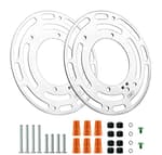 2 Pack Universal Light Fixture Mounting Bracket, 4 Inches Diameter Steel Round Universal Light Crossbar with Screws and Nuts, Mounting Bracket for Mount Wall Light, Close to Ceiling Light