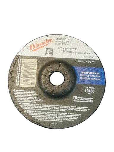 6" x 1/4" x 7/8" Grinding Wheel (Type 27)