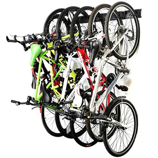 Stainless Steel Bike Storage Rack,6 Bike Storage Hanger Wall Mount for Home & Garage Holds Up to 300lbs, Black